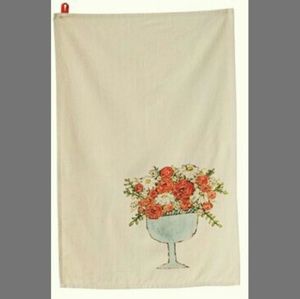 SOLD OUT Large Cotton Tea Towel w/ Flowers